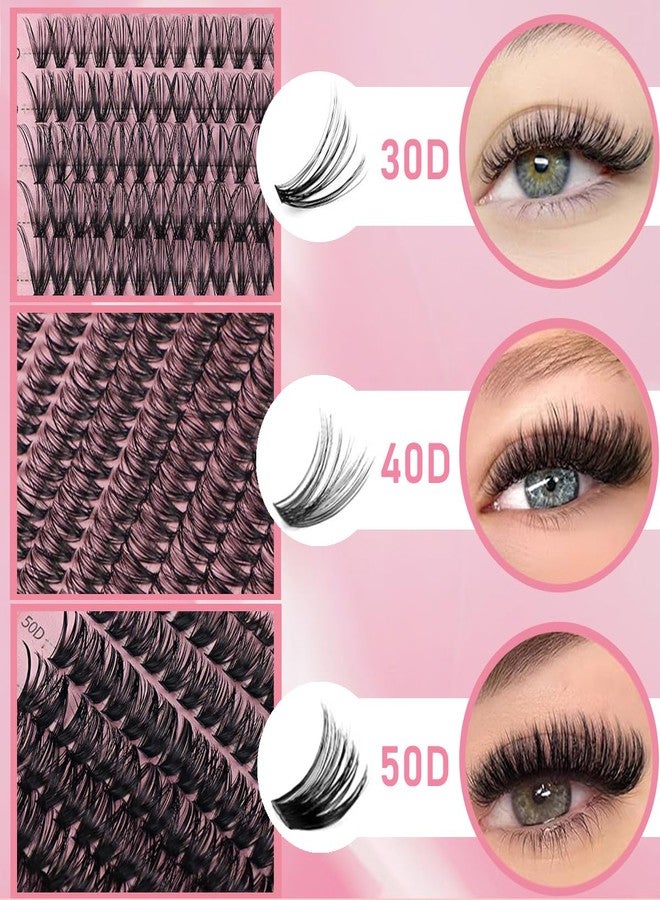 AOPING Lashes Extension Kit 640pcs False Eyelashes Clusters 30D+40D+50D, DIY Individual Lash Kit 8-18mm with Eyelash Tools Set - Image 2